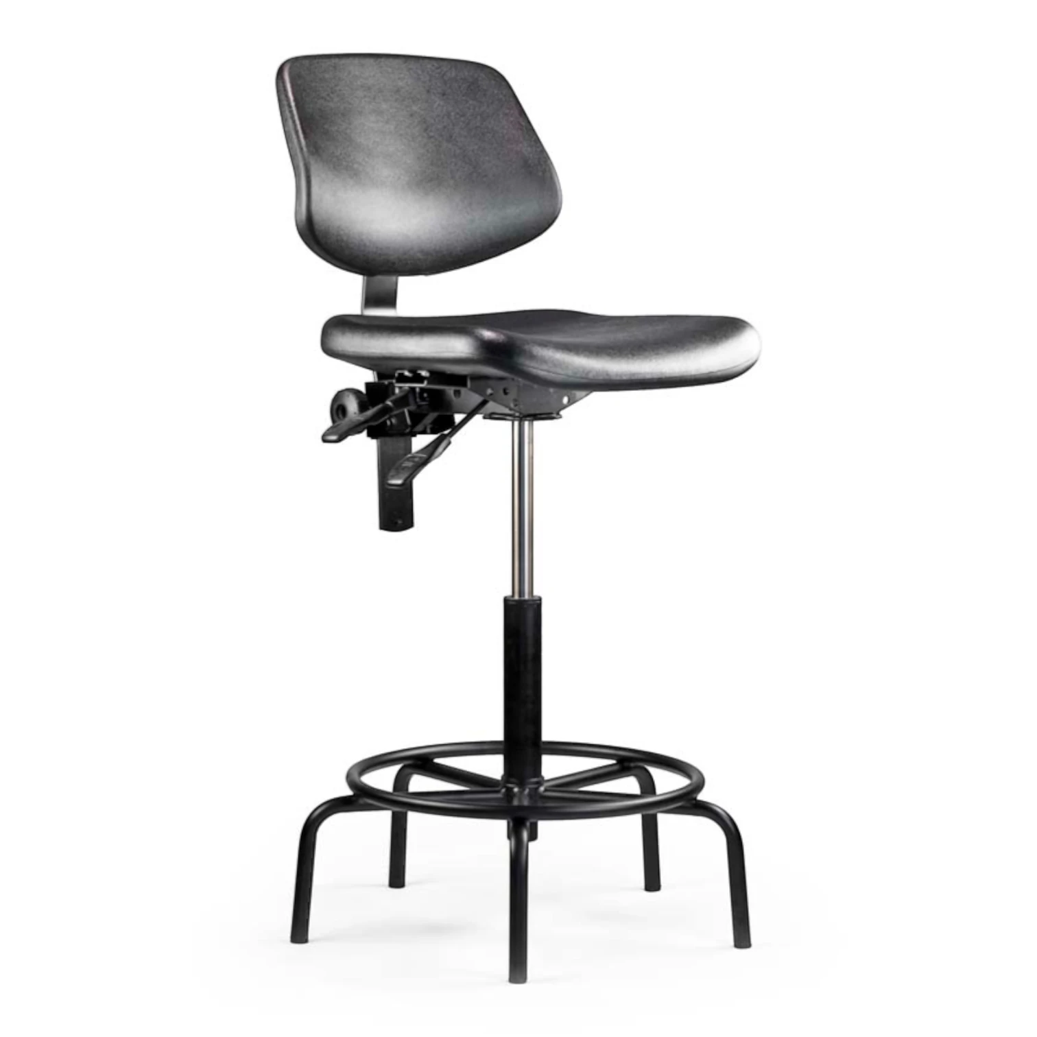 Neutral Posture Graphite Urethane Industrial Stool