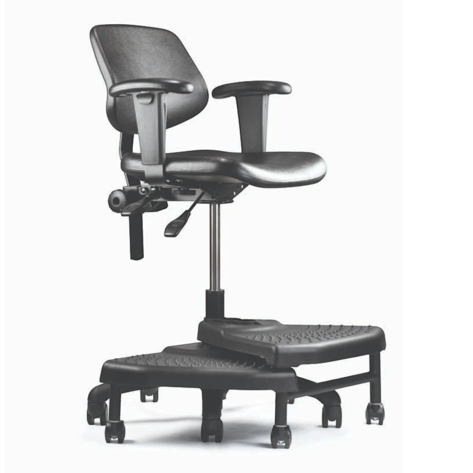 Neutral Posture Graphite Urethane Industrial Stool